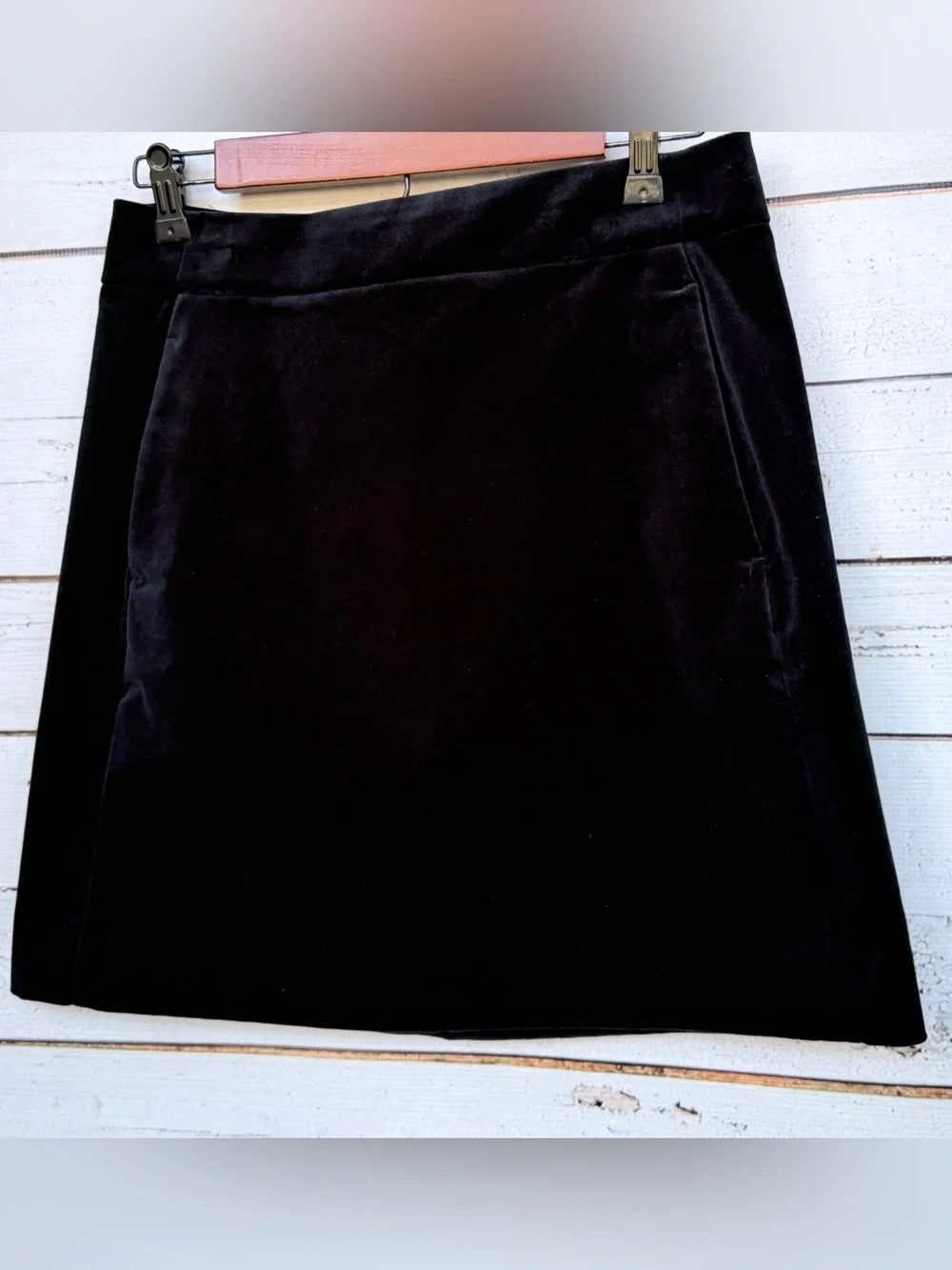 J.Crew Structured Velvet A-Line Mini Skirt with Pockets - Size 6